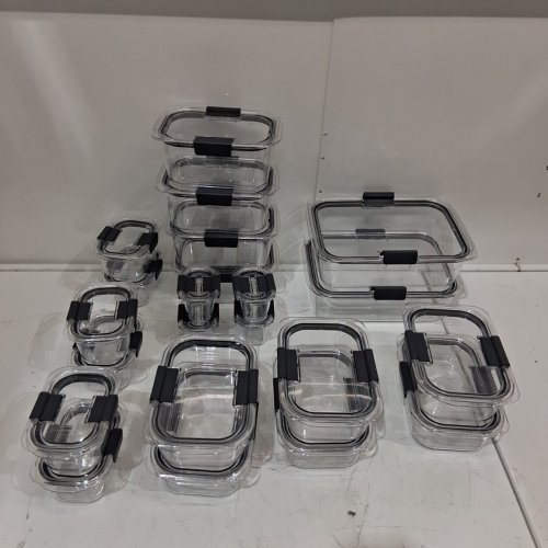 44PC RUBBERMAID BRILLIANCE FOOD STORAGE CONTAINERS WITH LIDS - CLEAR (MODEL: 2108389) image 2