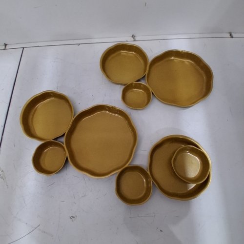 MODULAR BOWL SET WITH CONNECTING COMPARTMENTS - GOLD PLATED image 2