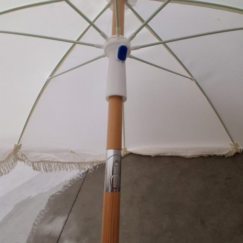 OUTDOOR PATIO/BEACH UMBRELLA WITH TASSEL - 8FT - BEIGE image 5