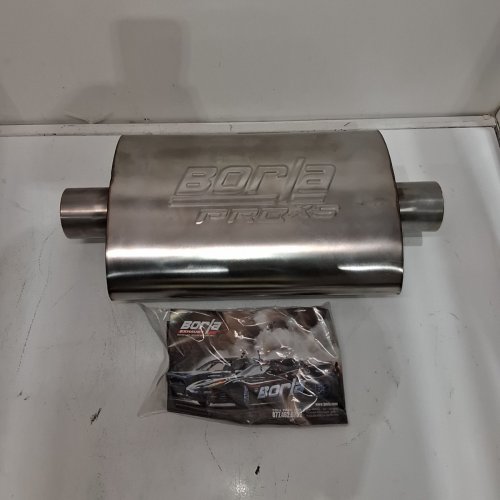 BORLA EXHAUST PROXS UNIVERSAL MUFFLER - 2.5" INLET - 19" OVERALL LENGTH - SILVER (MODEL: 40364) image 2