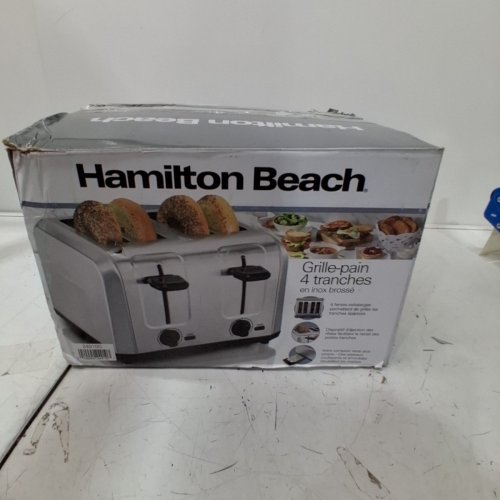 HAMILTON BEACH 4-SLICE EXTRA-WIDE SLOT TOASTER WITH SHADE SELECTOR, TOAST BOOST, SLIDE-OUT CRUMB TRAY - SILVER (MODEL: 24910G) image 5