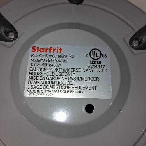 STARFRIT ELECTRIC RICE COOKER - 10 CUPS, 400W - GREY image 4