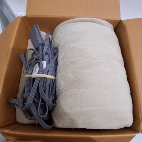 SUNBEAM MICROPLUSH HEATED BLANKET WITH COMFORTECH, DIGITAL DISPLAY CONTROLS & 20 HEAT SETTINGS, FULL/QUEEN SIZE 84" X 90" - MUSHROOM BEIGE image 2