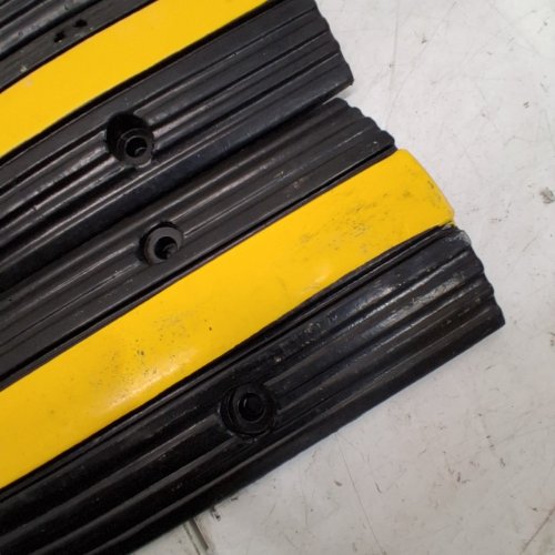 4PK CABLE PROTECTOR RAMP CORD COVER HOSE PROTECTOR - 40" X 6" - BLACK/YELLOW (MODEL: RS1-1020-4) image 3
