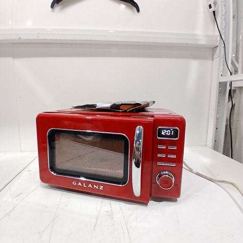 GALANZ RETRO STYLE COUNTERTOP MICROWAVE OVEN - 0.7CU.FT - RED (MODEL: GLCMKZ07RDR07) image 3