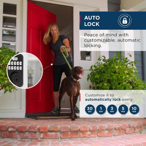 WEISER ELECTRONIC KEYPAD DEADBOLT LOCK & HANDLE -PICK & BUMP RESISTANT - BLACK (MODEL: POWERBOLT 3) image 4