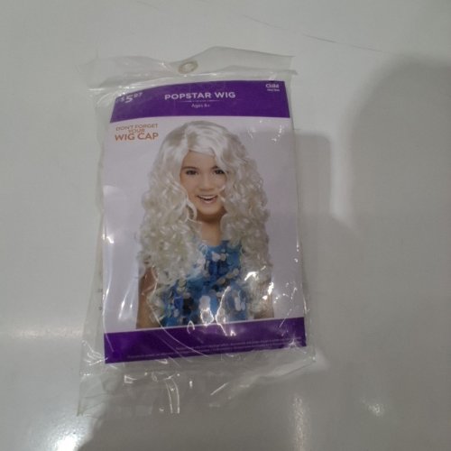 GIRL'S CURLY POPSTAR WIG - OSFM - WHITE image 3