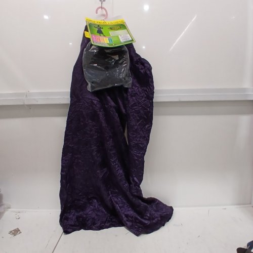 3PC GIRLS DISGUISE WICKED ELPHABA DELUXE COSTUME - MEDIUM 8-10 - PURPLE image 2