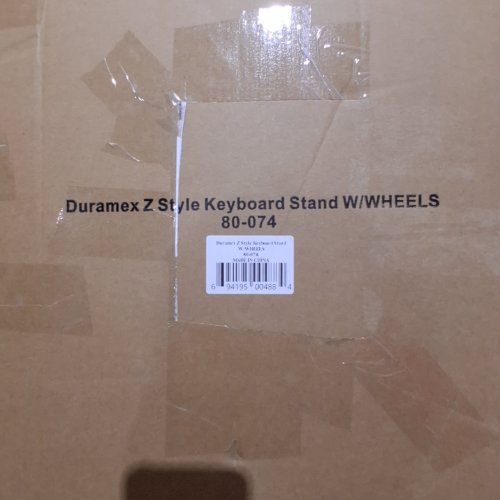 DURAMEX HEAVY DUTY Z-STYLE KEYBOARD STAND WITH 360° SWIVEL WHEELS -23.6" - 40.6" - BLACK (ITEM: 80-074) image 2
