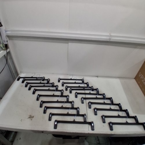 40PK PLASTIC CLIP PANTS HANGERS - BLACK image 2