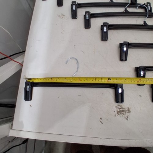 40PK PLASTIC CLIP PANTS HANGERS - BLACK image 3