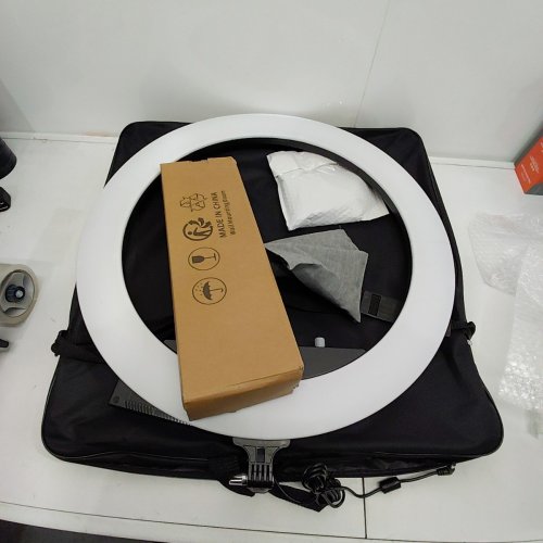 FEIFANTEAM RING LIGHT WALL MOUNT WITH PHONE HOLDER- 3000K-6000K -25 '' - WHITE (MODEL: RL-25) image 3