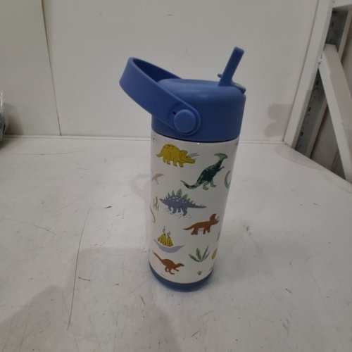 KID'S PILLOWFORT STAINLESS STEEL WATER BOTTLE - 16OZ - BLUE DINOSAURS image 2