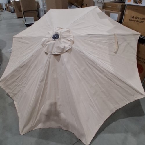 VEGOND OUTDOOR PATIO UMBRELLA WITH CRANK LIFT AND TILT - 9FT - BEIGE image 4