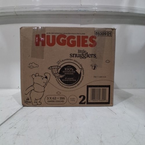 186PK HUGGIES LITTLE SNUGGLERS - SIZE 2 - 12LB TO 18LB - DISNEY WINNIE THE POOH image 3