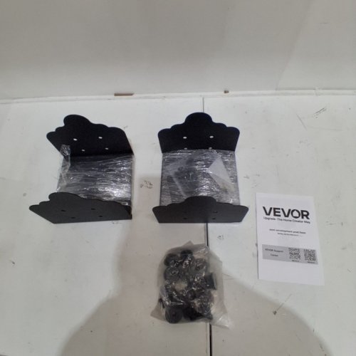 2PK VEVOR POST BASE ANCHOR BRACKET PLATE FOR PORCH OR DECK - 8" X 8" - BLACK (MODEL: BB-8IN-2) image 2