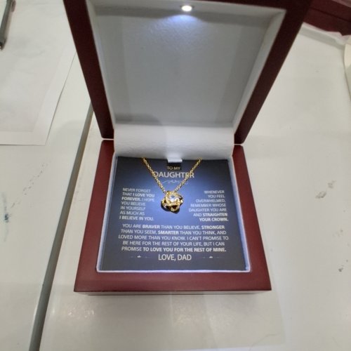 TO MY DAUGHTER FROM DAD PENDANT NECKLACE WITH ELEGANT DISPLAY BOX - GOLD TONE/S925 image 2
