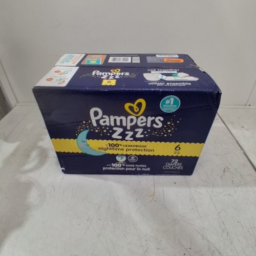72PK PAMPERS ZZZ NIGHTTIME OVERNIGHT PROTECTION DIAPERS - SIZE 6 (35+ LBS) image 2
