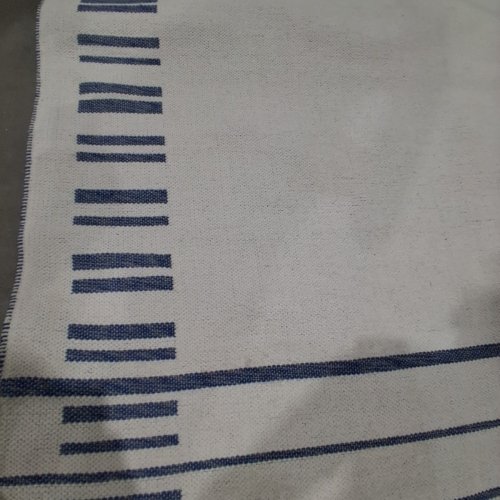 THRESHOLD BROKEN STRIPED WOVEN AREA RUG- 5FT X 7FT - CREAM/BLUE (MODEL: 066 04 7700) image 4