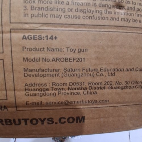 2PK AROBEF GEL SPLAT BLASTER FULLY AUTOMATIC TOY GUN - MULTICOLOUR (MODEL: AROBEF201) image 3