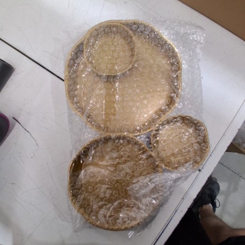 4PC CLUSTER SERVING TRAY - GOLD image 4