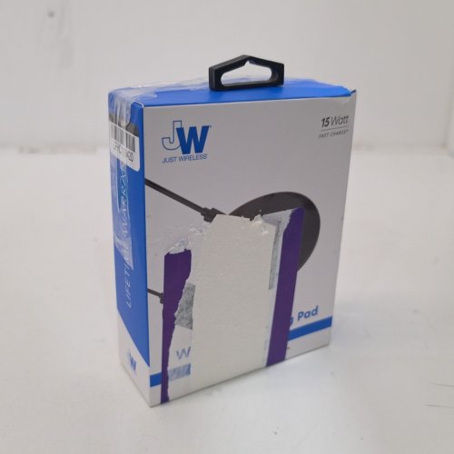 JUST WIRELESS QI CHARGING PAD WITH AC ADAPTER - 15W - BLACK (MODEL: 04095-V) image 4