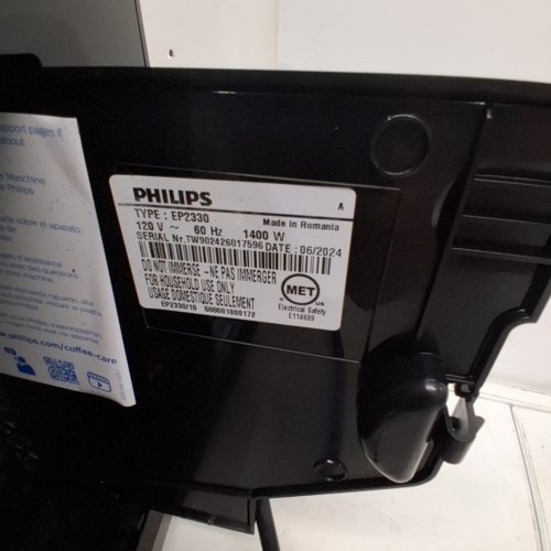 PHILIPS 2300 SERIES LATTEGO FULLY AUTOMATIC COFFEE & ESPRESSO MAKER WITH BUILT-IN MILK FROTHER & GRINDER - BLACK (MODEL: EP2330) image 7