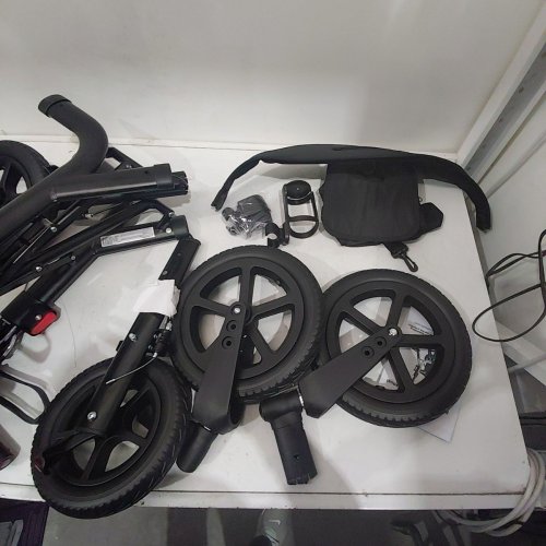 ROLLISROLL ALL TERRAIN ROLLATOR WALKER WITH SEAT, BACKREST & 12" BIG RUBBER WHEELS - 300LBS CAPACITY - BLACK (MODEL: A42004W12) image 3