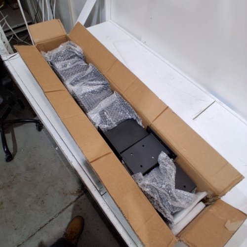 8PK HEAVY DUTY FENCE POST BASE WITH FOUR FIXED SIDES - 3.6" X 3.6" - BLACK (MODEL: QB-4IN-8) image 2