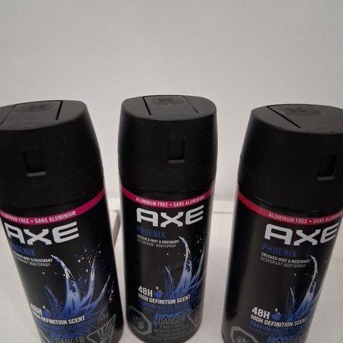 3PK MEN'S AXE DEODORANT BODY SPRAYS - 113G EACH - PHOENIX image 2