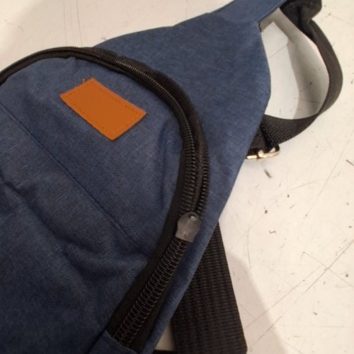 3PC LARGE CAPACITY BACKPACK WITH CROSSBODY BAG & POUCH - BLACK / BLUE (MODEL : 09311004008376) image 6
