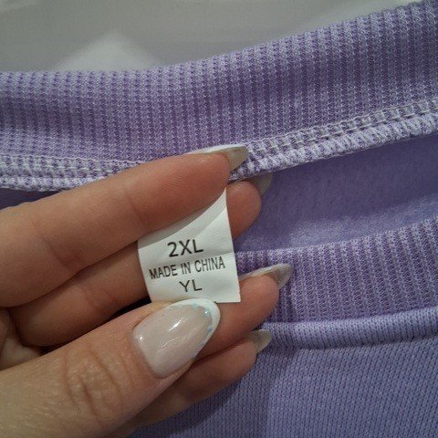 GIRL'S CREWNECK SWEATSHIRT -XXL - LAVENDER image 3