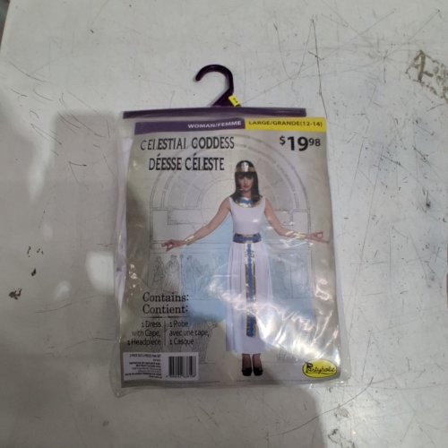 2PC WOMEN'S PARTYHOLIC CELESTIAL GODDESS COSTUME - LARGE (12-14) - WHITE, BLUE & GOLD (STYLE: 50182M) image 2