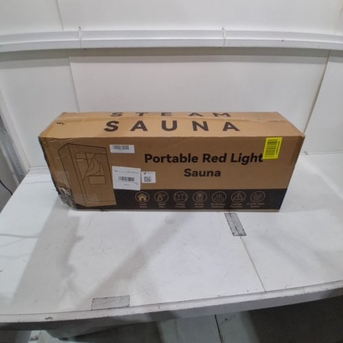 PORTABLE RED LIGHT INFRARED STEAM SAUNA - 31" X 31" X 70" - BLACK image 3