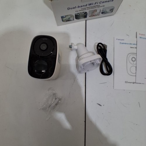 WIRELESS BATTERY POWER OUTDOOR DUAL-BAND WI-FI CAMERA WITH UP TO 2K UHD RECORDING - WHITE/BLACK (MODEL: CB54W) image 3