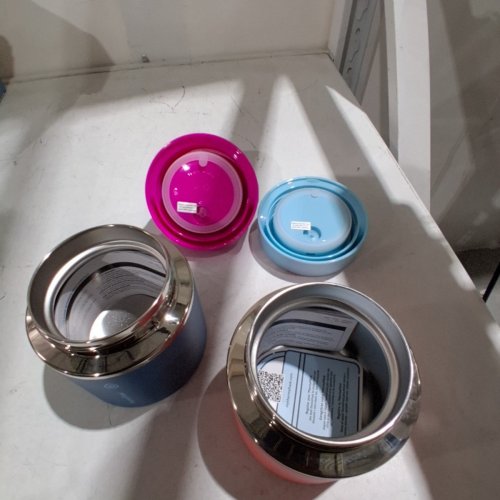 2PK THERMOFLASK INSULATED FOOD JARS - 20 OZ - PINK/BLUE image 3