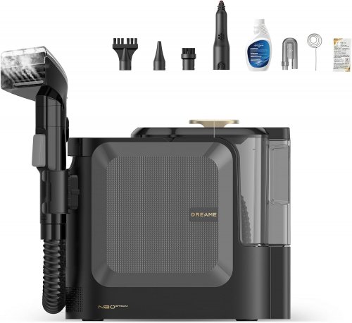 DREAME PORTABLE CARPET SPOT CLEANER - 120 V, 1600W WASH MODE, 1000W STEAM MODE - BLACK (MODEL: HNR27A) image 2