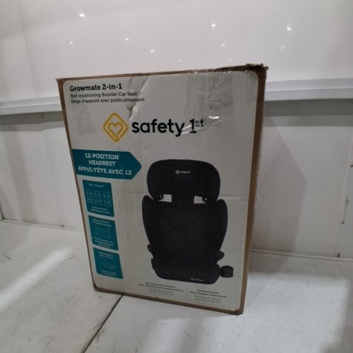 SAFETY 1ST 2-IN-1 LIGHTWEIGHT GROWMATE BELT-POSITIONING BOOSTER CAR SEAT WITH HIGH-BACK TO BACKLESS & ADJUSTABLE HEADREST- BLACK (MODEL:22267CHHR) image 7