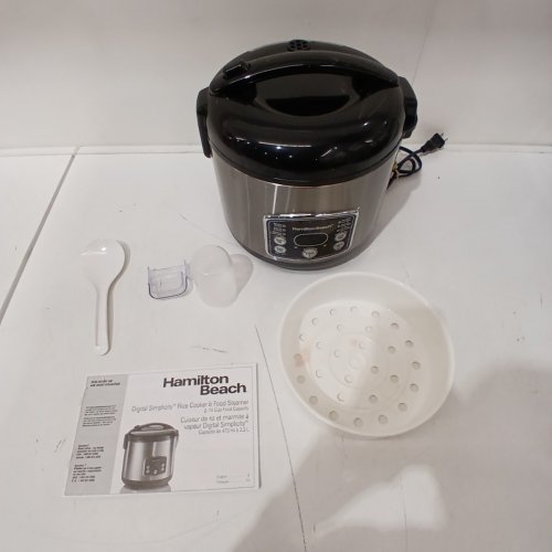 HAMILTON BEACH RICE & HOT CEREAL COOKER - 7-14 CUPS CAPACITY - STAINLESS STEEL (MODEL: 37549MNC) image 7