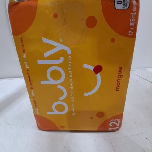 12PK BUBLY FLAVOURED SPARKLING WATER *EXPIRES SOON* - 355 ML EACH - MANGO image 5