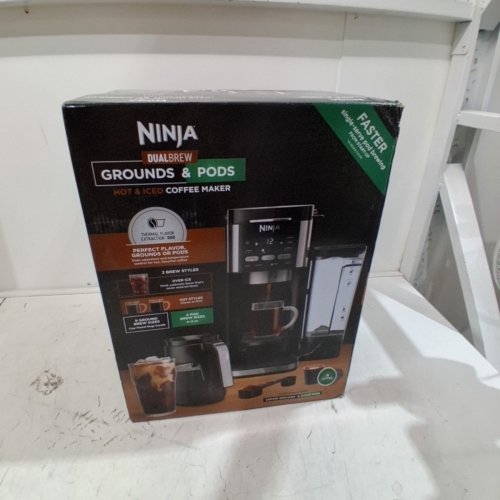 NINJA 2-IN-1 DUALBREW GROUNDS AND PODS SPECIALTY HOT AND COLD COFFEE SYSTEM - 12 CUP CARAFE - BLACK (MODEL: CFP101C) image 2