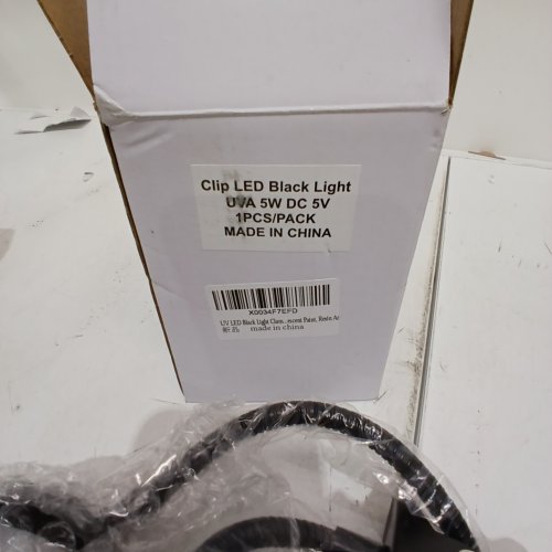 CLIP-ON UV LED BLACK LIGHT - 5W, 5 V DC - BLACK image 4