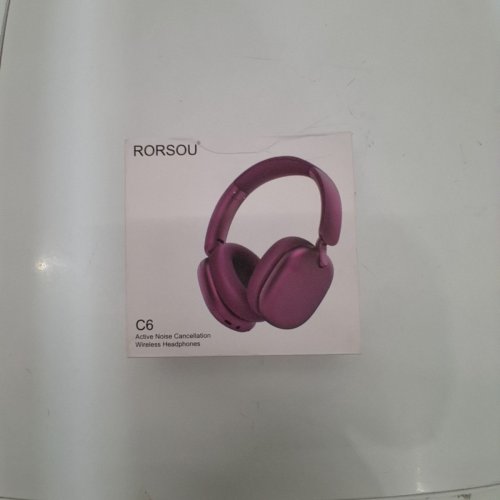 RORSOU ACTIVE NOISE CANCELLATION WIRELESS HEADPHONES - BURGUNDY (MODEL: C6) image 3