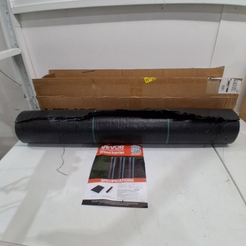VEVOR PREMIUM WEED BARRIER, HEAVY DUTY FABRIC PLANT BARRIER - 6FT X 100FT - BLACK image 2