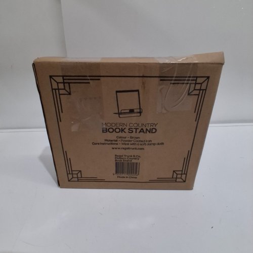 REGAL TRUNK & CO. FOLDABLE MODERN COUNTRY METAL BOOK STAND - BROWN/BLACK image 3