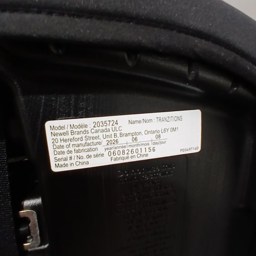 GRACO TRANZITIONS 3-IN-1 HARNESS/HIGHBACK/BACKLESS BOOSTER CAR SEAT - 100LBS MAX/CAP - PROOF/BLACK (MODEL: 2035724) image 2