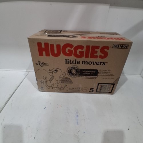 132PK HUGGIES LITTLE MOVERS DIAPERS - SIZE 5 image 3