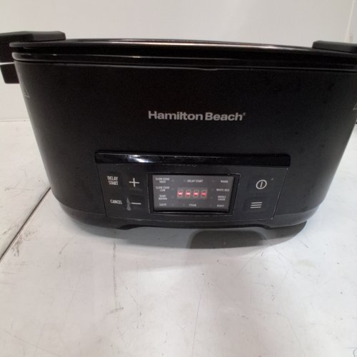 HAMILTON BEACH 9-IN-1 SEARING SLOW COOKER - 6 QT - 1350W - BLACK (MODEL: 33604) image 2