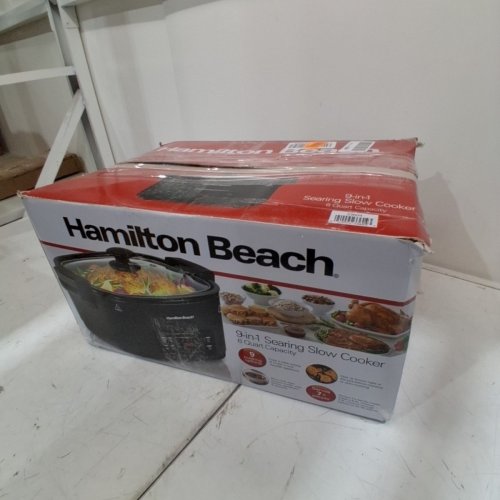 HAMILTON BEACH 9-IN-1 SEARING SLOW COOKER - 6 QT - 1350W - BLACK (MODEL: 33604) image 8