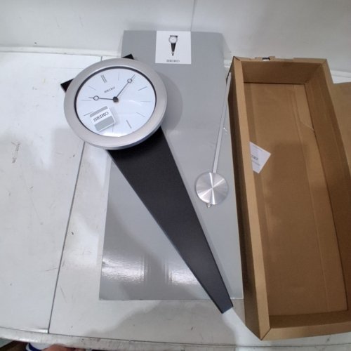 SEIKO WALL CLOCK - 25" - BLACK / GRAY image 2